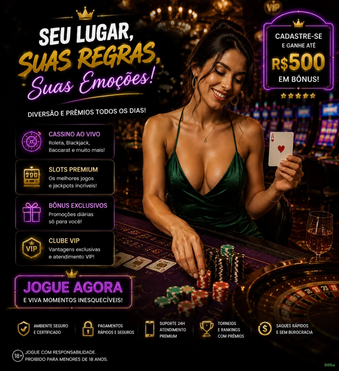 Cassino ao vivo da 888a com dealers reais